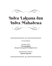 Ebook Indra Laksana dan Indra Mahadewa